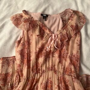 PAIGE 100% silk pink maxi dress